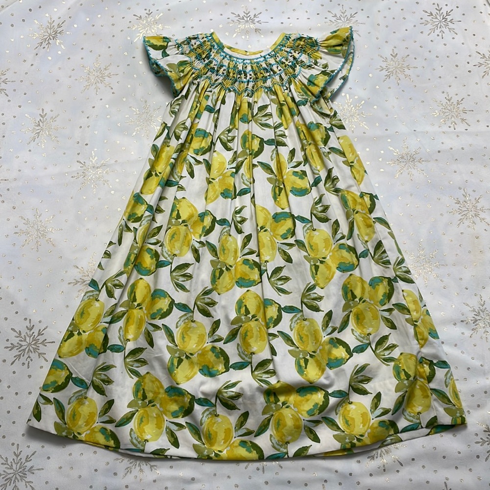 Le Za Me smocked bishop dress
